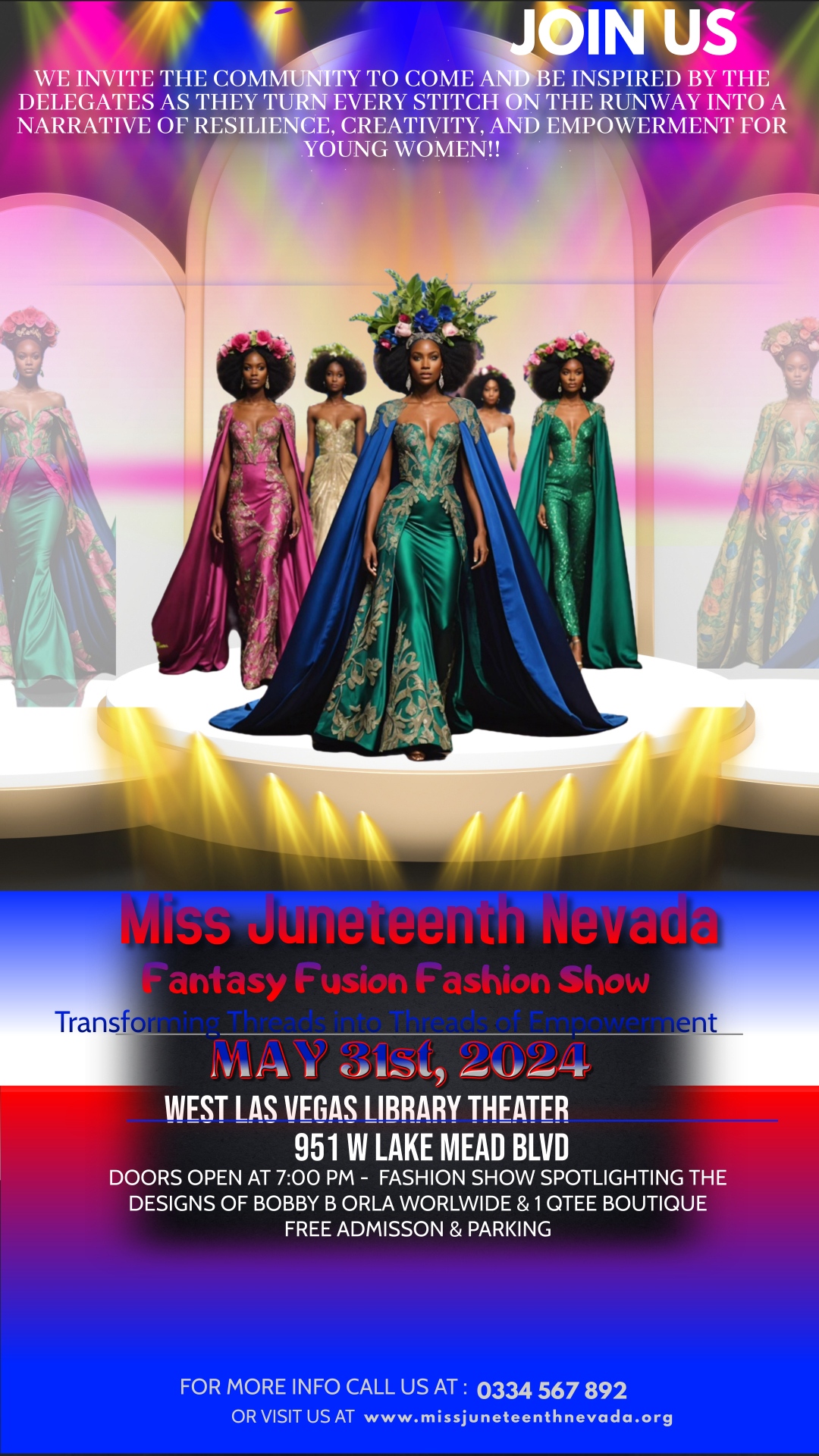 Miss Juneteenth Nevada — Event promotional design